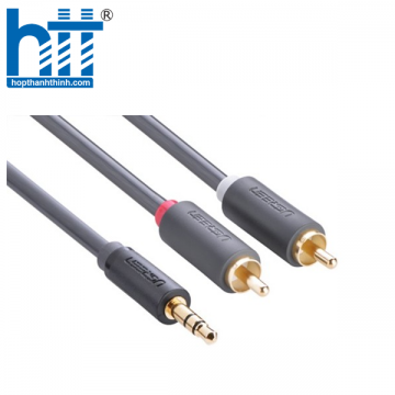 Ugreen 10512 3M màu Đen Cáp âm thanh 2 đầu Bông sen sang 3.5mm dương AV116 20010512