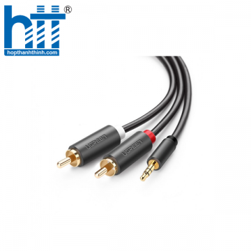Ugreen 10516 8M màu Đen Cáp âm thanh 2 đầu Bông sen sang 3.5mm dương AV102 20010516