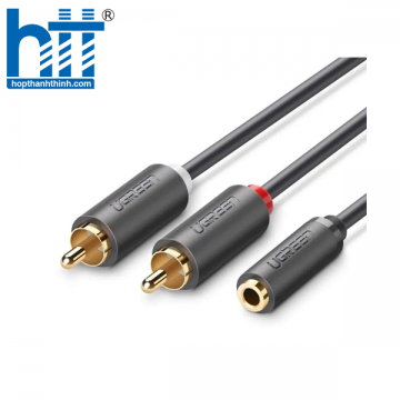 Ugreen 10548 1.5M màu Đen Cáp âm thanh 2 đầu Bông sen sang 3.5mm Âm AV102 20010548