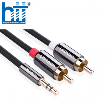 Ugreen 10583 1.5M màu Đen Cáp âm thanh 2 đầu Bông sen sang 3.5mm Dương mạ vàng AV116 20010583