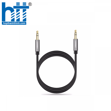 Ugreen 10736 3M màu Đen Cáp âm thanh 2 đầu 3.5mm dương dây tròn TPE cao cấp AV119 20010736