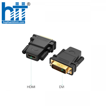 Ugreen 20124 Màu Đen Đầu chuyển đổi DVI 24 + 1 sang HDMI âm 20124 20020124