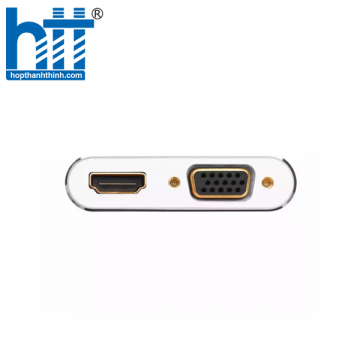 Ugreen 20421 Màu Bạc Bộ chuyển đổi Mini DP sang HDMI + VGA vỏ nhôm MD115 20020421