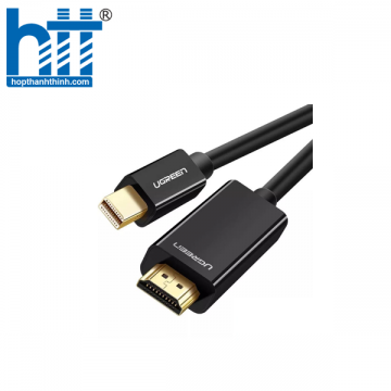 Ugreen 20848 1.5M màu Đen Cáp chuyển đổi Mini DP sang HDMI hỗ trợ phân phải 4K x 2K MD101 20020848