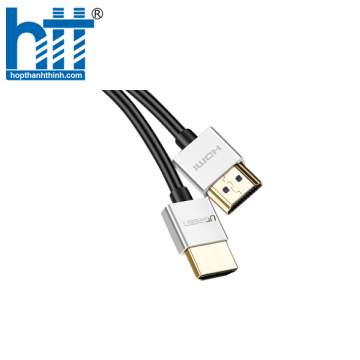 Ugreen 30476 1M màu Bạc Cáp tín hiệu HDMI chuẩn 2.0 sợi siêu nhỏ cao cấp HD117 20030476