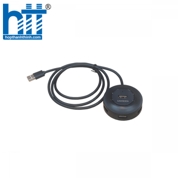 Ugreen 20277 1M màu Đen Bộ chia HUB USB 2.0 sang 4 USB 2.0 hỗ trợ nguồn 5V CR106 20020277