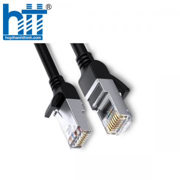 Ugreen 50195 8M màu Đen Cáp mạng LAN CAT 6 Đầu bấm kim loại NW101 20050195