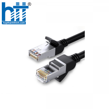 Ugreen 50195 8M màu Đen Cáp mạng LAN CAT 6 Đầu bấm kim loại NW101 20050195