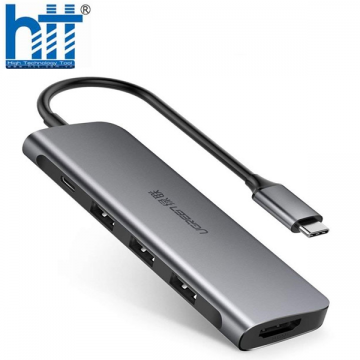 Cáp Chuyển USB Type C to HDMI kèm Hub USB 3.0 3 Cổng Cao Cấp Ugreen 70495