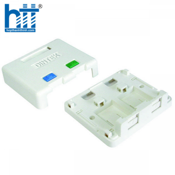 Ổ mạng nổi 2 port Dintek - Surface mount box (1301-02013)