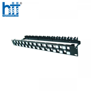 Khung thanh phối cáp Cat.6A 24 Port rỗng 19 inch DINTEK 1406-00011