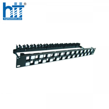 Khung thanh phối cáp Cat.6A 24 Port rỗng 19 inch DINTEK 1406-00011