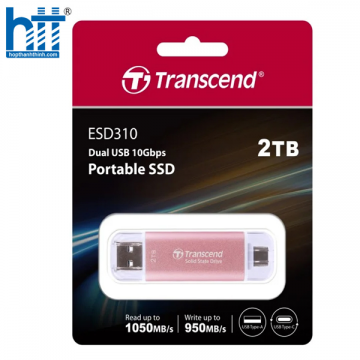 Ổ CỨNG DI ĐỘNG PORTABLE SSD 2TB TRANSCEND ESD310P MÀU HỒNG