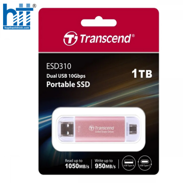 Ổ CỨNG DI ĐỘNG PORTABLE SSD 1TB TRANSCEND ESD310P MÀU HỒNG