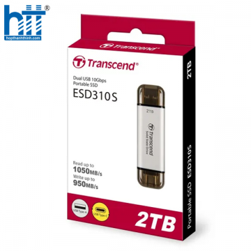 Ổ CỨNG DI ĐỘNG PORTABLE SSD 2TB TRANSCEND ESD310S MÀU BẠC