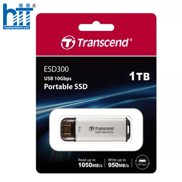 Ổ CỨNG DI ĐỘNG PORTABLE SSD 1TB TRANSCEND ESD300S MÀU BẠC