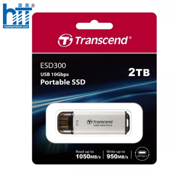 Ổ CỨNG DI ĐỘNG PORTABLE SSD 2TB TRANSCEND ESD300S MÀU BẠC