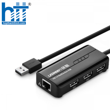 Bộ chia 3 cổng USB 2.0 kèm cổng mạng Ethernet 10/100Mbps Ugreen 20264