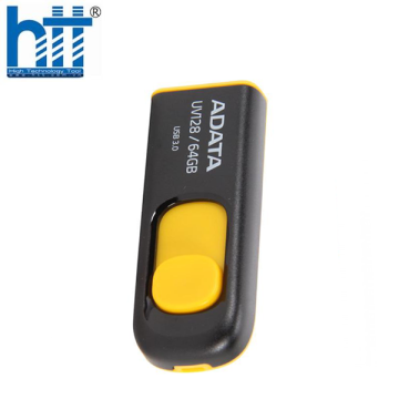 USB Adata UV128 64Gb (Đen Vàng)