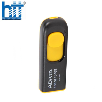USB Adata UV128 64Gb (Đen Vàng)