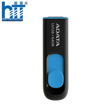 USB Adata UV128 64Gb (Đen Xanh)