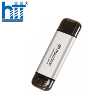 Ổ cứng di động SSD Transcend ESD310C 256Gb USB-A & USB-C Màu Bạc