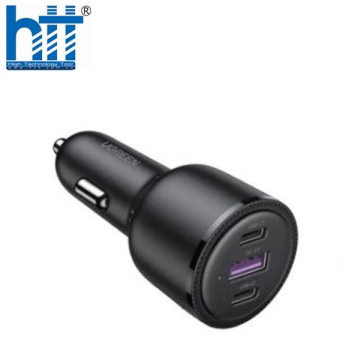 Ugreen 20467 69w 2 cổng Type C + 1 usb A Bộ sạc nhanh 3 cổng điện thoại trên ô tô màu đen CD239 20020467