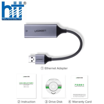 Cáp USB 3.0 to Lan 10/100/1000Mbps Gigabit Ethernet Ugreen 50922