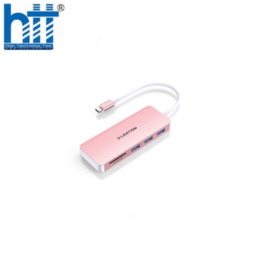 Bộ chuyển đổi USB-C 5 trong 1 Lention C15 Rose Gold