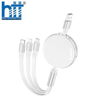Cáp Sạc Hoco X78 3in1 USB (Màu Trắng)