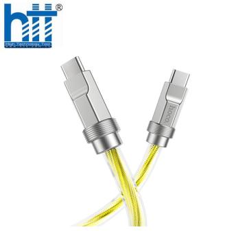 Cáp sạc U113 silicone TYPE C - TYPE C 100W (Vàng)