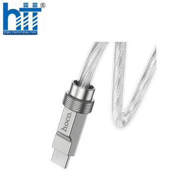 Cáp sạc U113 silicone TYPE C - TYPE C 100W (Trắng)