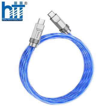 Cáp sạc U113 silicone TYPE C - TYPE C 100W (Xanh)