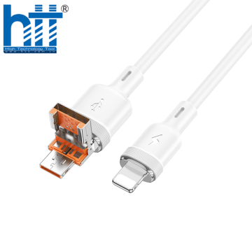CÁP DỮ LIỆU SẠC 2 TRONG 1 U131 USB/TYPE-C TO IP