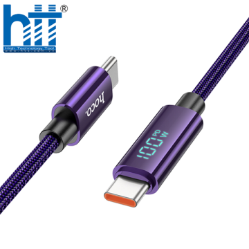 CÁP DỮ LIỆU SẠC U125 BENEFIT 100W CÓ MÀN HÌNH TYPE-C SANG TYPE-C