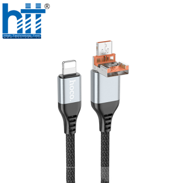 CÁP DỮ LIỆU SẠC 2 TRONG 1 U128 VIKING USB/TYPE-C SANG IP