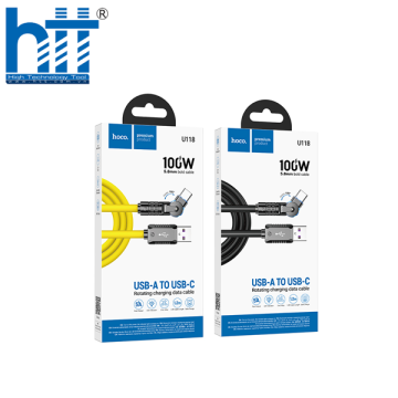 Cáp dữ liệu sạc xoay U118 Type-C Triumph 100W