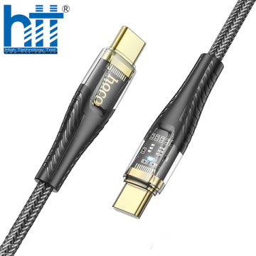 Cáp dữ liệu sạc 60W Type-C qua Type-C U121 Gold Transparent Discovery Edition