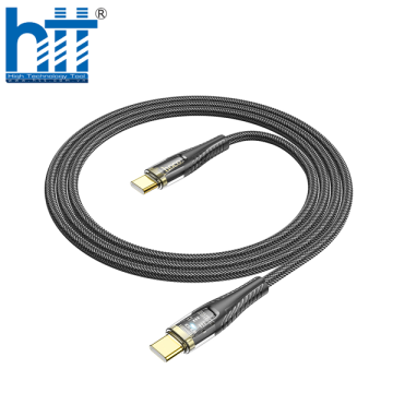 Cáp dữ liệu sạc 60W Type-C qua Type-C U121 Gold Transparent Discovery Edition