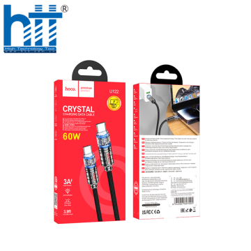 Cáp dữ liệu sạc U122 Lantern Transparent Discovery Edition 60W Type-C sang Type-C