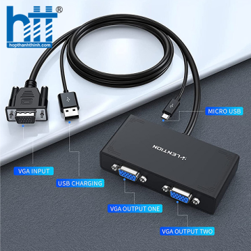 Cáp chuyển đổi VGA to 2VGA Lention S26V