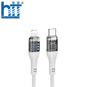 Cáp dữ liệu sạc PD phiên bản Discovery trong suốt U115 có màn hình cho iP