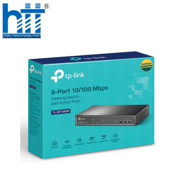 Switch TP-Link TL-SF1009P (10/100Mbps/ 9 Cổng/ 8 cổng PoE/ Vỏ Thép)