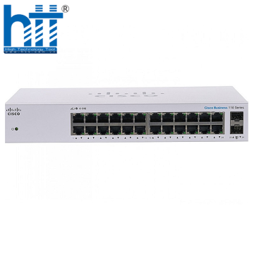 Thiết bị mạng Cisco CBS110 Unmanaged 24-port GE, 2x1G SFP Shared CBS110-24T-EU