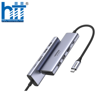 Ugreen 20920 10/100 / 1000Mbps gigabits Type C sang 3 × USB 3.0 + RJ45 Bộ chuyển đổi CM475 20020920