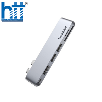 Hub USB Type-C sang HDMI 4K, USB 3.0, SD/TF, sạc PD 100W, 40Gbps cho MacBook Ugreen 80856 cao cấp