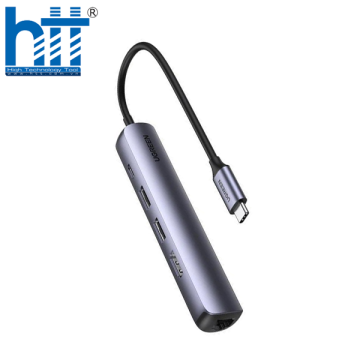 Ugreen 20915 hub chia từ 1 cổng usb ra 3 cổng 3.0 + Rj45 1000Mbps gigabíts Ethernet CM475 20020915