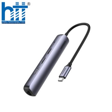 Ugreen 20915 hub chia từ 1 cổng usb ra 3 cổng 3.0 + Rj45 1000Mbps gigabíts Ethernet CM475 20020915