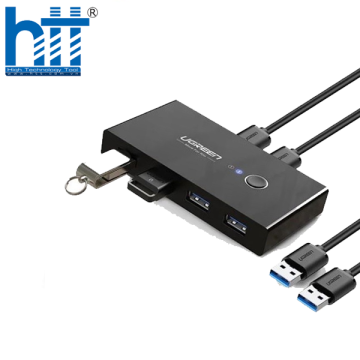 Bộ chia sẻ máy in USB 2.0 từ 4 thiết bị vào 2 máy tính chính hãng Ugreen 30767