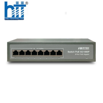 Thiết bị chuyển mạch APTEK SG1080P - Switch 8 cổng PoE Gigabit không được quản lý